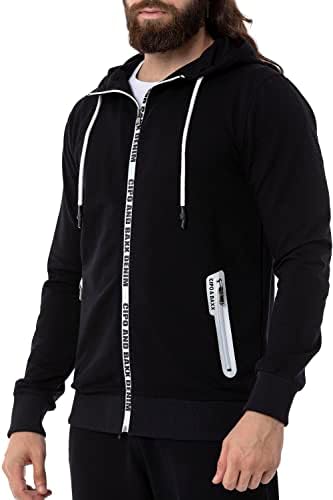 Cipo & Baxx Herren Jogginganzug Series – Zweiteiliges Set aus Kapuzenjacke und Jogginghose für Sport- und Casual-User im