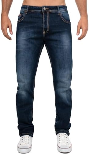 Cipo & Baxx Herren Jeans - Stilvolle Männer Jeans mit 5-Pocket-Design und Kontrastnähten | Bequemer Baumwoll-Elasthan-Mi