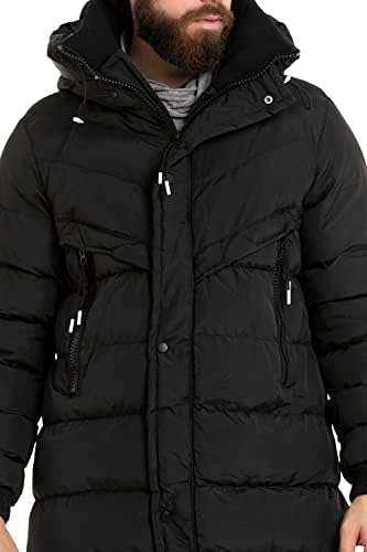 Cipo & Baxx Herren Mantel – Stylische Winterjacke mit warmem Innenfutter und abnehmbarer Kapuze für kalte Tage