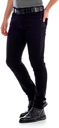 Cipo & Baxx Herren Jeans - Straight Fit mit modischen Waschungen, Nähten & Used-Look Details - Regular Denim