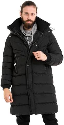 Cipo & Baxx Herren Mantel – Stylische Winterjacke mit warmem Innenfutter und abnehmbarer Kapuze für kalte Tage