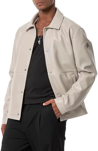 Redbridge Herren Kunst-Lederjacke für den Übergangssaison | Redbridge Männer Jacke Kunst-Lederqualität optimaler Wärmei