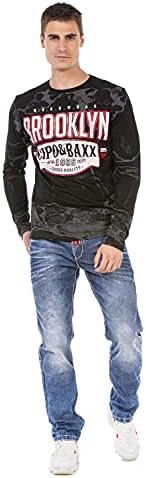 Cipo & Baxx Herren Sweatshirt Series – Stylischer Pullover für Streetwear Lovers – Bequemer Rundhalseinheitsprint Sweate