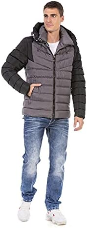 Stylische Winterjacke Herren Cipo & Baxx Series | Warme Winterjacke Herren Cipo & Baxx Series abnehmbarer Kapuze | Func