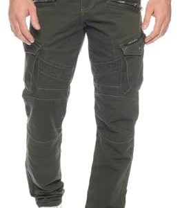 Cipo & Baxx Herren Cargo Jeanshose - Multifunktional für Outdoor-Activer - Große Taschen - 32x32 | Cipo & Baxx Herren C