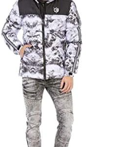 Stylische Winterjacke Herren Cipo & Baxx Series | Warme Winterjacke Herren Cipo & Baxx Series abnehmbarer Kapuze | Func