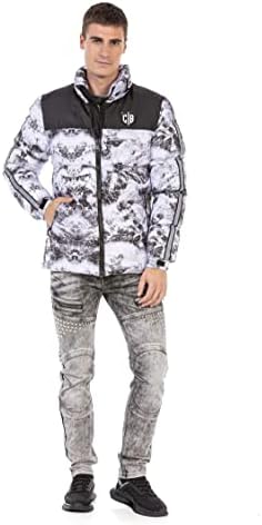 Stylische Winterjacke Herren Cipo & Baxx Series | Warme Winterjacke Herren Cipo & Baxx Series abnehmbarer Kapuze | Func