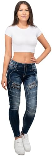 Cipo & Baxx Damen Jeans – Stylische Slim & Regular Fit Hosen mit Stretch & Used-Look | Bequeme Passform, modisches Desig