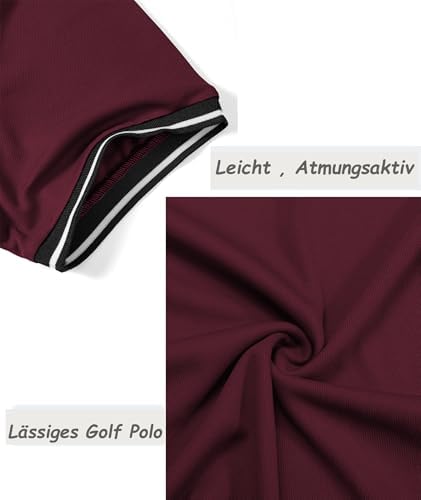 SwissWell 5er Pack Herren Polo T-Shirt Atmungsaktiv leicht Golfessen