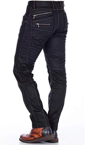 Cipo & Baxx Herren Jeans Hose Look Röhrenjeans Straight Fit Kontrastnähte Trendyhose | Cipo & Baxx Herren Jeans Hose Us