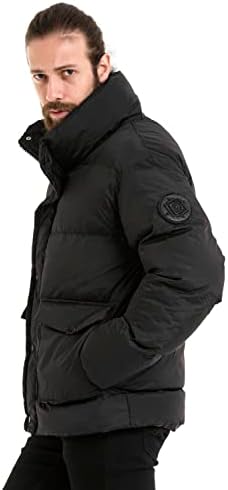 Cipo & Baxx Herren Mantel – Stylische Winterjacke mit warmem Innenfutter und abnehmbarer Kapuze für kalte Tage