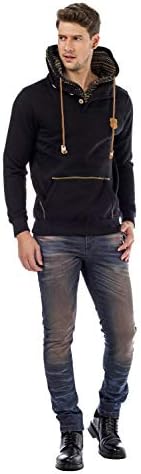 Cipo & Baxx Herren Jeans - Straight Fit mit modischen Waschungen, Nähten & Used-Look Details - Regular Denim