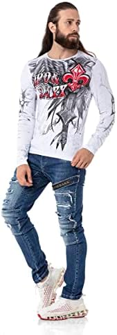 Cipo & Baxx Herren Sweatshirt Series – Stylischer Pullover im Modernen Streetwear Look – Bequemer Sweater für Alltag & F