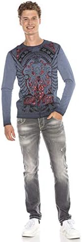 Cipo & Baxx Herren Sweatshirt Stylischer Pullover für moderne Streetwear Look – Bequemer Sweater für Alltag, Freizeit &