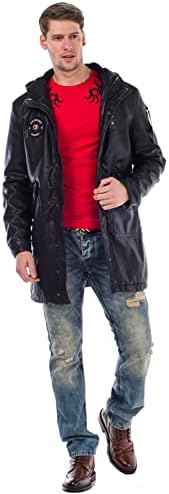 Stylische Winterjacke Herren Cipo & Baxx Series | Warme Winterjacke Herren Cipo & Baxx Series abnehmbarer Kapuze | Func