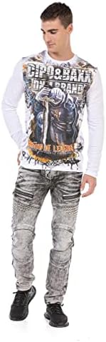 Cipo & Baxx Herren Sweatshirt Series – Stylischer Pullover für Streetwear Lovers – Bequemer Rundhalseinheitsprint Sweate