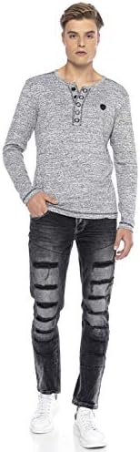 Cipo & Baxx Herren Sweatshirt Series – Stylischer Pullover im Modernen Streetwear Look mit Rundhals & Print – Comfortabl