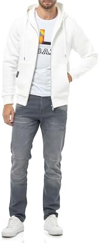 Cipo & Baxx Herren Sweatjacke Hoodie Serie - Stylischer Pullover im Modernen Casual Streetwear Stil für den Alltag, Frei
