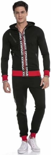 Cipo & Baxx Herren Jogginganzug Series – Zweiteiliges Set aus Kapuzenjacke und Jogginghose für Sport- und Casual-User im