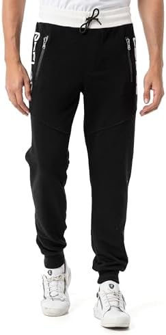 Cipo & Baxx Herren Jogginghose Series - Bequeme Freizeithose mit sportlichem Schnitt und modischem Design für Alltagsgeb
