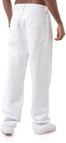 Jeanshose – Gerade geschnittene Denim Hose mit 5-Pocket-Style – Klassische Straight Fit Jeans für Männer & Jüngere – Com