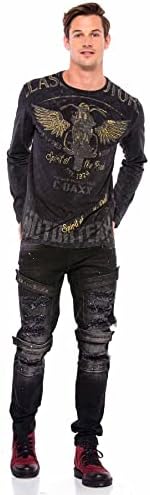 Cipo & Baxx Herren Sweatshirt Series – Stylischer Pullover im Modernen Streetwear Look mit Rundhals & Print – Comfortabl