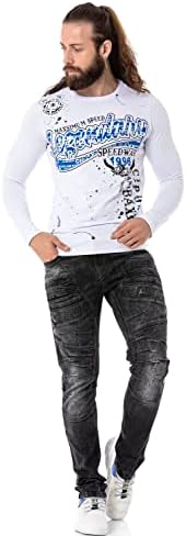 Cipo & Baxx Herren Sweatshirt Series – Stylischer Pullover im Modernen Streetwear Look – Bequemer Sweater für Alltag & F