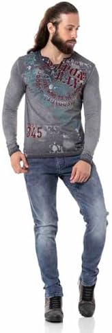 Cipo & Baxx Herren Sweatshirt Series – Stylischer Pullover im Modernen Streetwear Look – Bequemer Sweater für Alltag & F