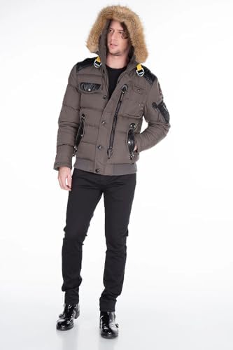 Stylische Winterjacke Herren Cipo & Baxx Series | Warme Winterjacke Herren Cipo & Baxx Series abnehmbarer Kapuze | Func