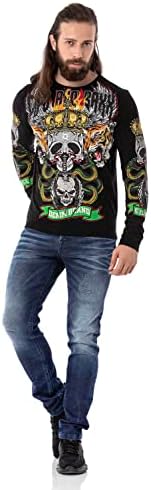 Cipo & Baxx Herren Sweatshirt Series – Stylischer Pullover im Modernen Streetwear Look – Bequemer Sweater für Alltag & F