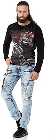 Cipo & Baxx Herren Sweatshirt Series – Stylischer Pullover im Modernen Streetwear Look – Bequemer Sweater für Alltag & F