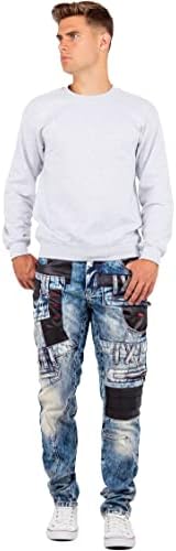 Cipo & Baxx Herren Jeans – Stylische Stonewashed & Used-Effekte | hohem markanten Details | Regular & Slim Fit für Männe