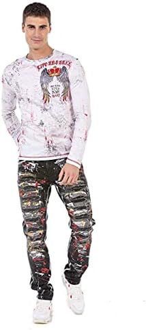 Cipo & Baxx Herren Sweatshirt Series – Stylischer Pullover für Streetwear Lovers – Bequemer Rundhalseinheitsprint Sweate