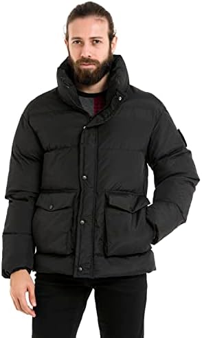Cipo & Baxx Herren Mantel – Stylische Winterjacke mit warmem Innenfutter und abnehmbarer Kapuze für kalte Tage