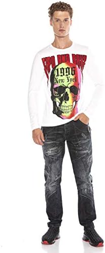 Cipo & Baxx Herren Sweatshirt Stylischer Pullover für moderne Streetwear Look – Bequemer Sweater für Alltag, Freizeit &