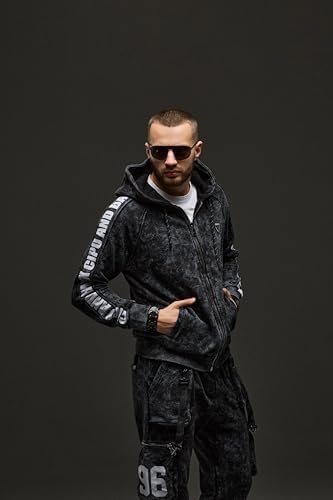 Cipo & Baxx Herren Jogginganzug Series – Zweiteiliges Set aus Kapuzenjacke und Jogginghose für Sport- und Casual-User im