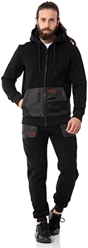 Cipo & Baxx Herren Jogginganzug Series – Zweiteiliges Set aus Kapuzenjacke und Jogginghose für Sport- und Casual-User im