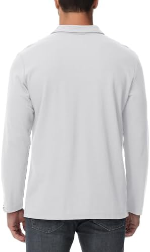 HMIYA Herren Poloshirt Langarm Baumwoll-Atmungsaktiv Casual T-Shirts Organic Standard Blended – Bild 32