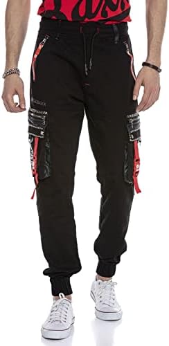 Cipo & Baxx Herren Jogginghose Series - Bequeme Freizeithose mit sportlichem Schnitt und modischem Design für Alltagsgeb
