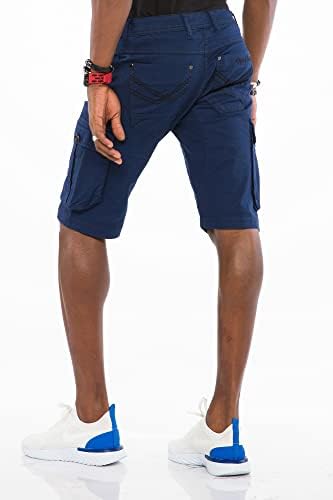 Cipo & Baxx Herren Jeans - Straight Fit mit modischen Waschungen, Nähten & Used-Look Details - Regular Denim - Trendige