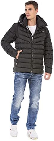 Stylische Winterjacke Herren Cipo & Baxx Series | Warme Winterjacke Herren Cipo & Baxx Series abnehmbarer Kapuze | Func