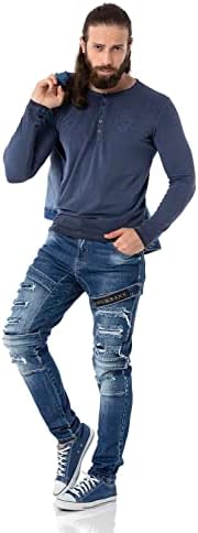 Cipo & Baxx Herren Sweatshirt Series – Stylischer Pullover im Modernen Streetwear Look – Bequemer Sweater für Alltag & F