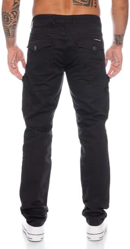 Cipo & Baxx Herren Cargo Jeanshose - Multifunktional für Outdoor-Activer - Große Taschen - 32x32 | Cipo & Baxx Herren C