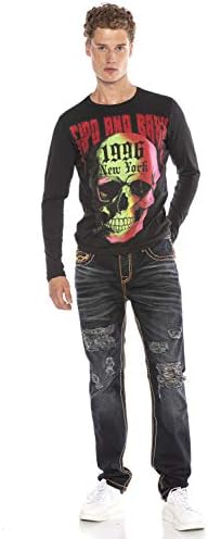 Cipo & Baxx Herren Sweatshirt Series – Stylischer Pullover im Modernen Streetwear Look mit Rundhals & Print – Comfortabl