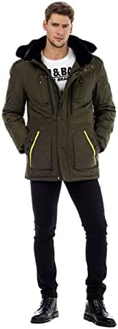 Stylische Winterjacke Herren Cipo & Baxx Series | Warme Winterjacke Herren Cipo & Baxx Series abnehmbarer Kapuze | Func