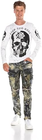 Cipo & Baxx Herren Straight Fit Jeans Hose – Bequem zu tragen, langlebig und mit markanten Kontrastnähten