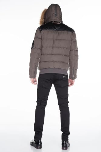 Stylische Winterjacke Herren Cipo & Baxx Series | Warme Winterjacke Herren Cipo & Baxx Series abnehmbarer Kapuze | Func