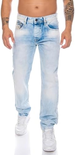Cipo & Baxx Herren Regular Fit Jeans Hose mit Nähten fürComfort und Durability | Cipo & Baxx Herren Regular Fit Jeans H