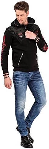 Cipo & Baxx Herren Jeans - Straight Fit mit modischen Waschungen, Nähten & Used-Look Details - Regular Denim