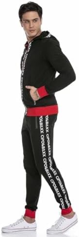 Cipo & Baxx Herren Jogginganzug Series – Zweiteiliges Set aus Kapuzenjacke und Jogginghose für Sport- und Casual-User im